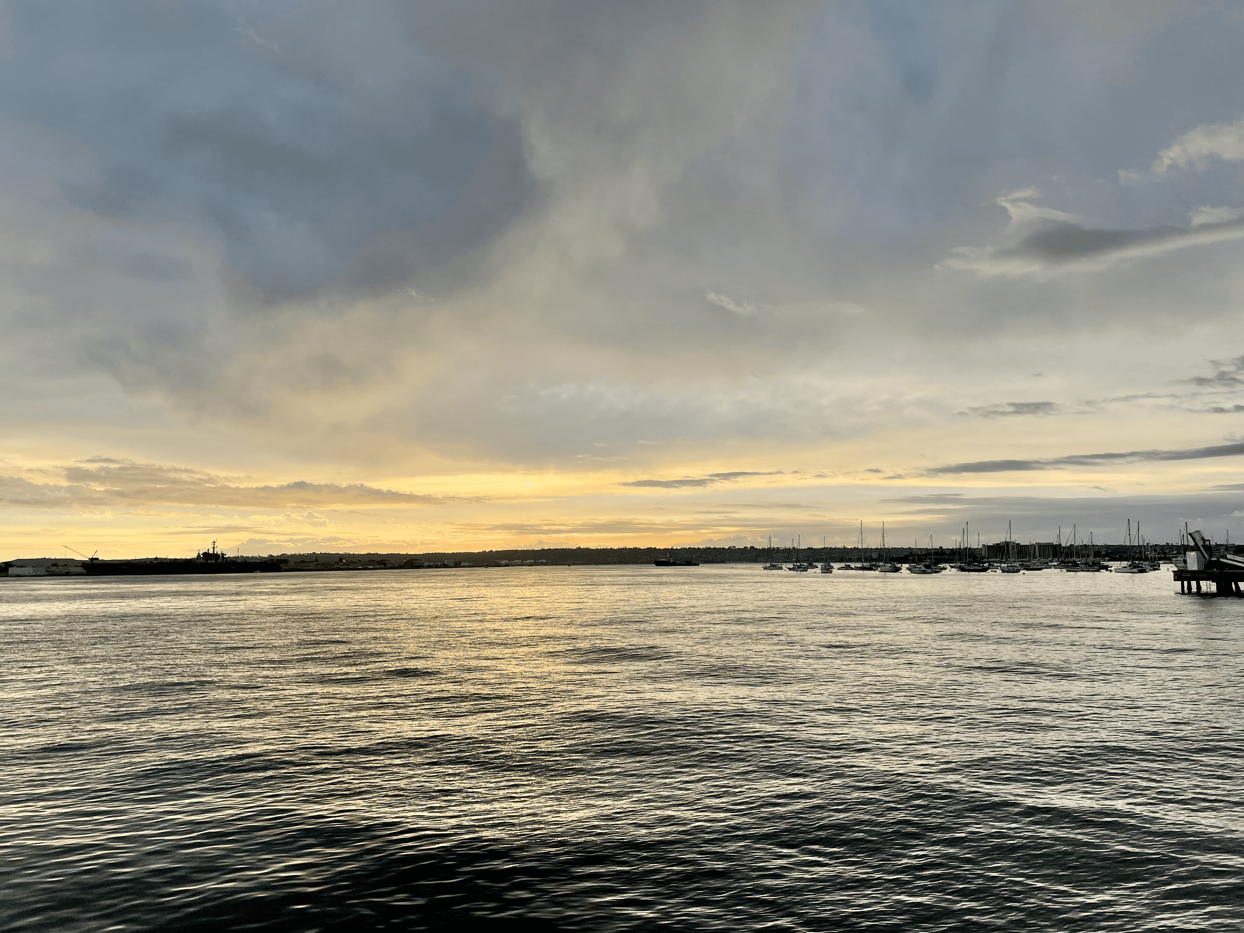 San Diego Bay during dusk