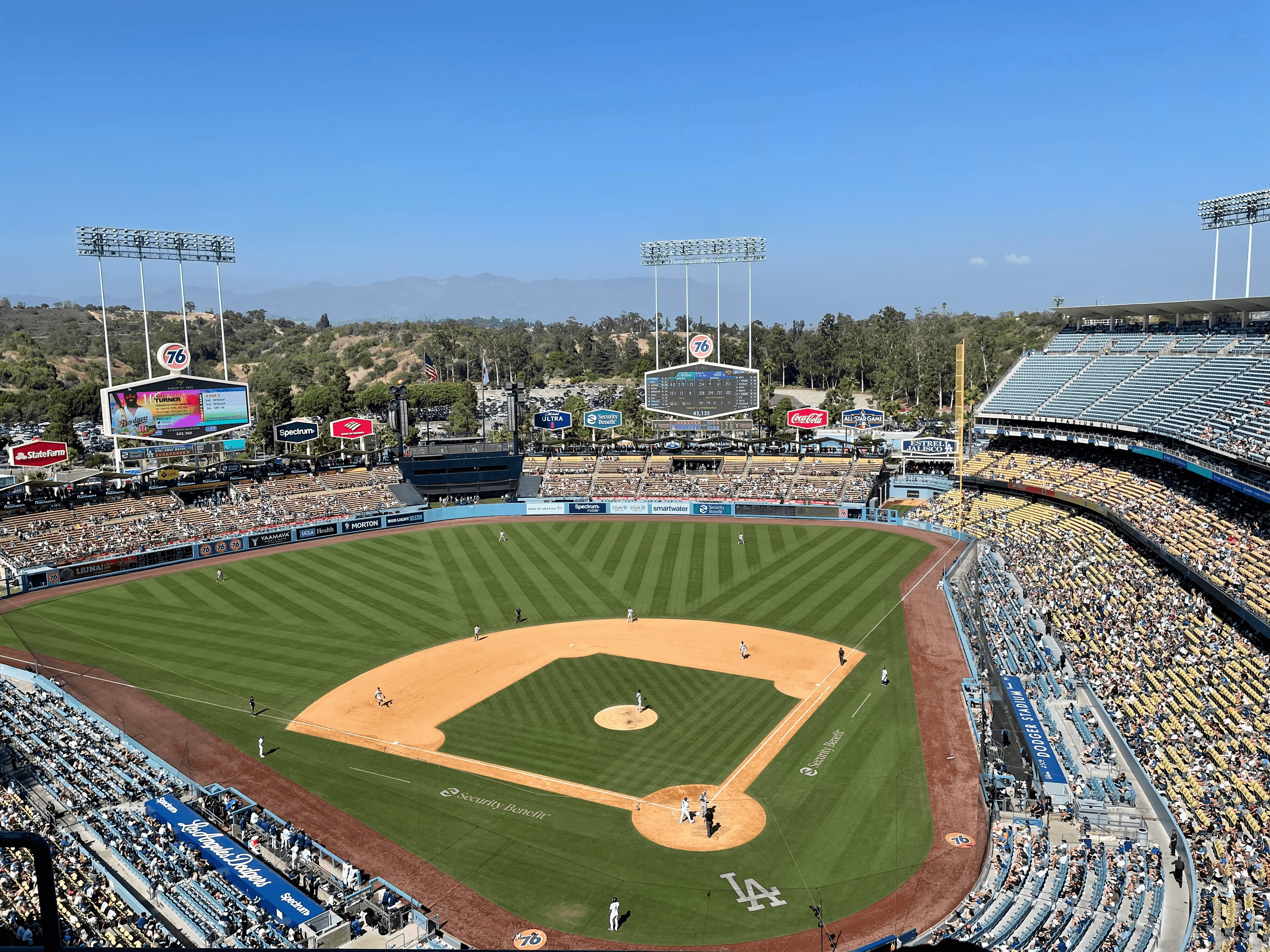 Sitting top deck at Dodger Stadium