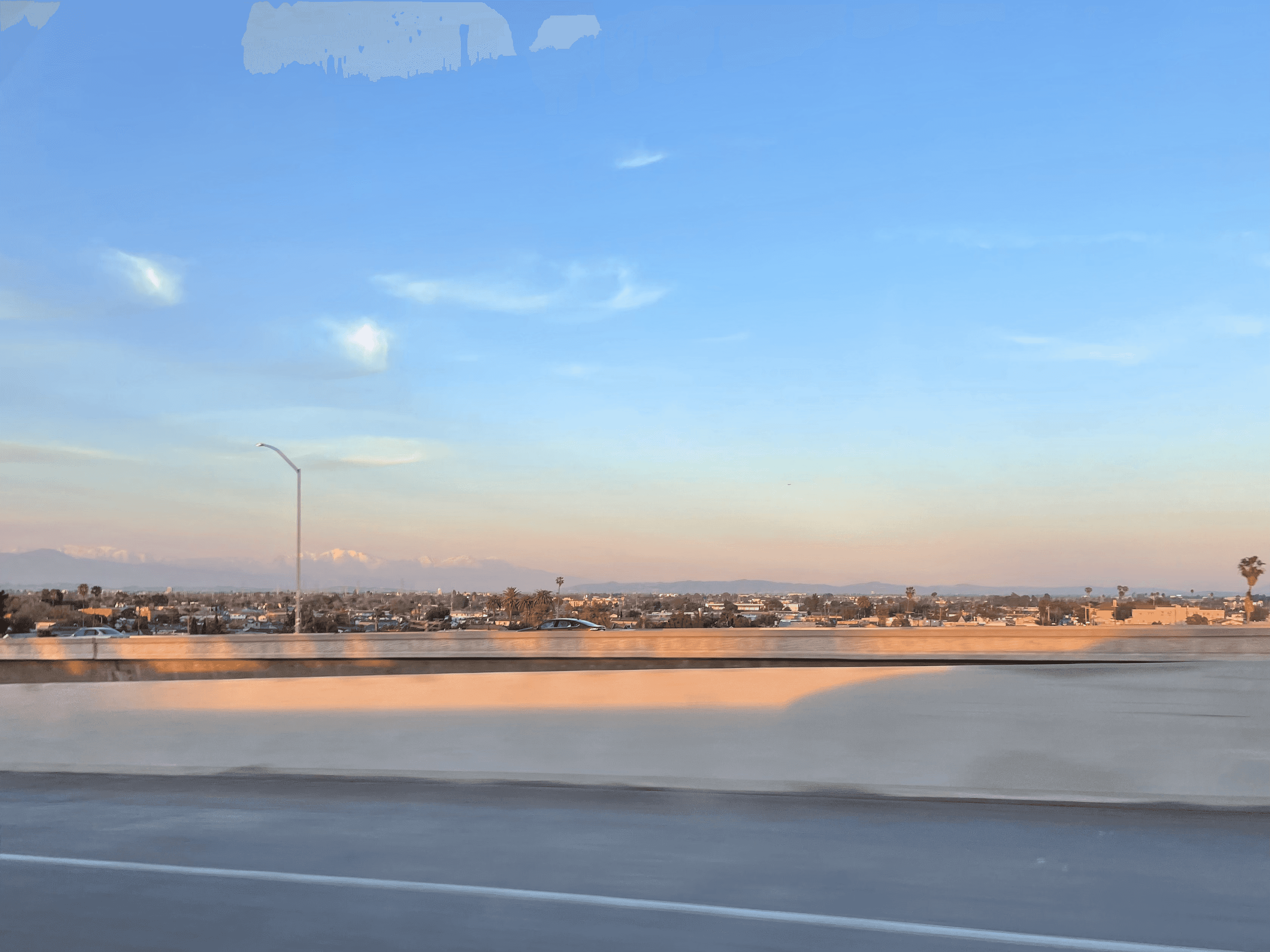 Golden hour on the I-110